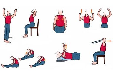 Exercise with thoracic osteochondrose